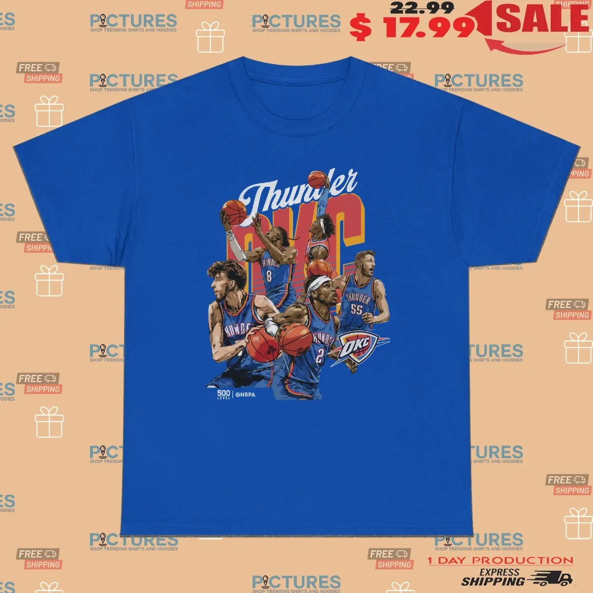 Oklahoma City Thunder Starting 5 Players NBA Finals Game T Shirt