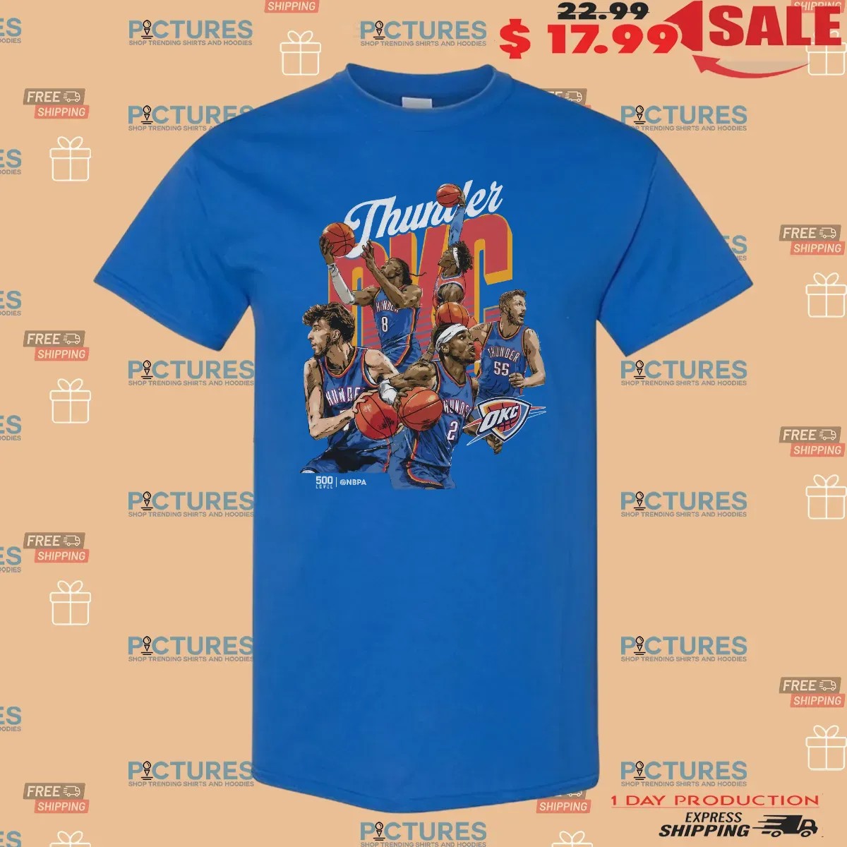 Oklahoma City Thunder Starting 5 Players NBA Finals Game T Shirt