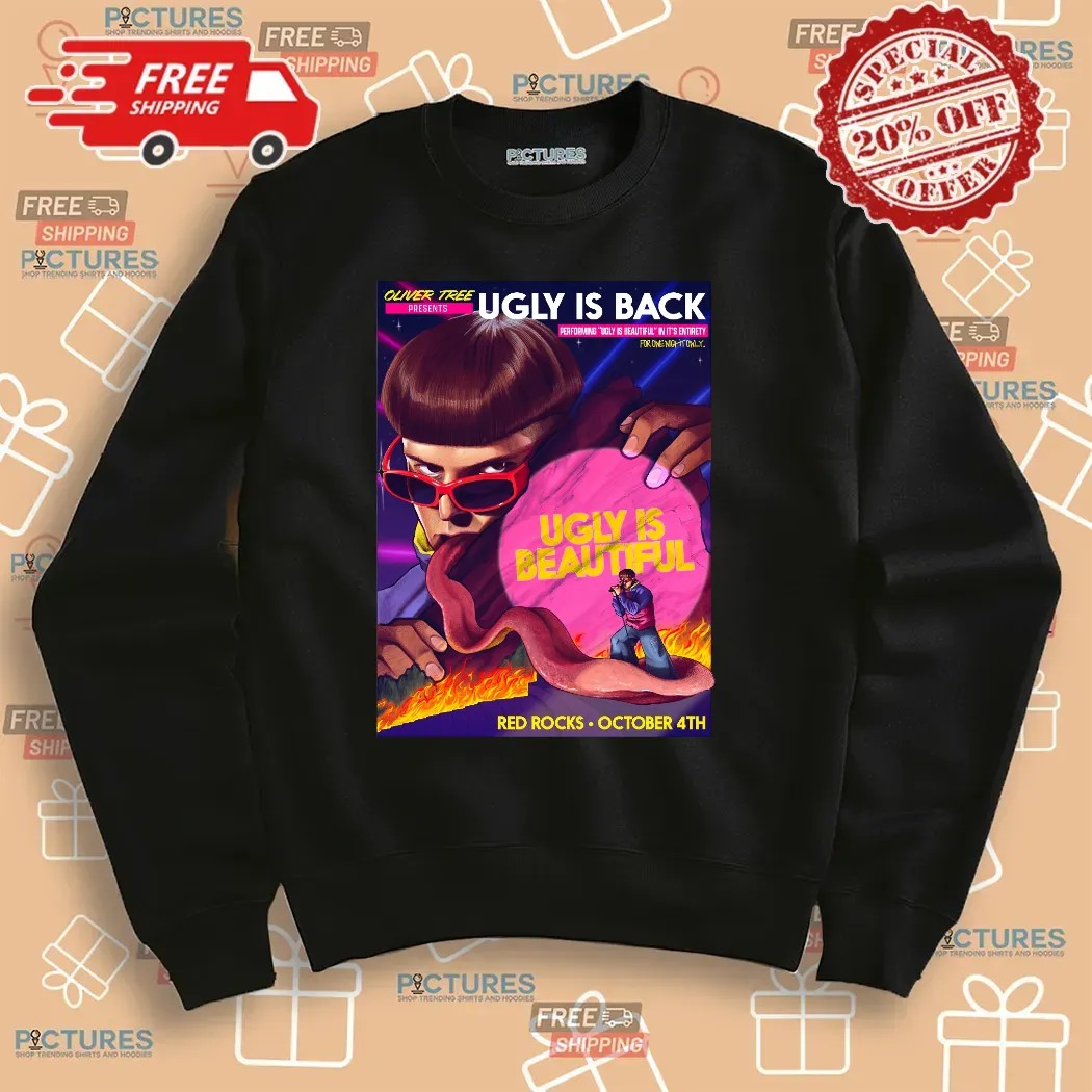 Oliver Tree Ugly Is Back Ugly Is Beautiful Red Rocks October 4th 2025 Concert T Shirt Oliver Tree Ugly Is Back Ugly Is Beautiful Red Rocks October 4th 2025 Concert T Shirt