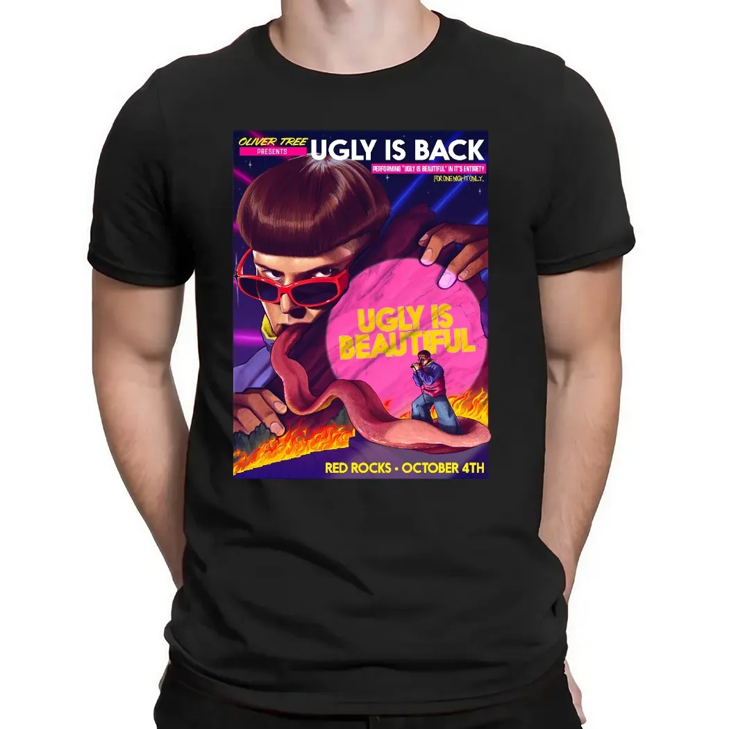 Oliver Tree Ugly Is Back Ugly Is Beautiful Red Rocks October 4th 2025 Concert T Shirt Oliver Tree Ugly Is Back Ugly Is Beautiful Red Rocks October 4th 2025 Concert T Shirt