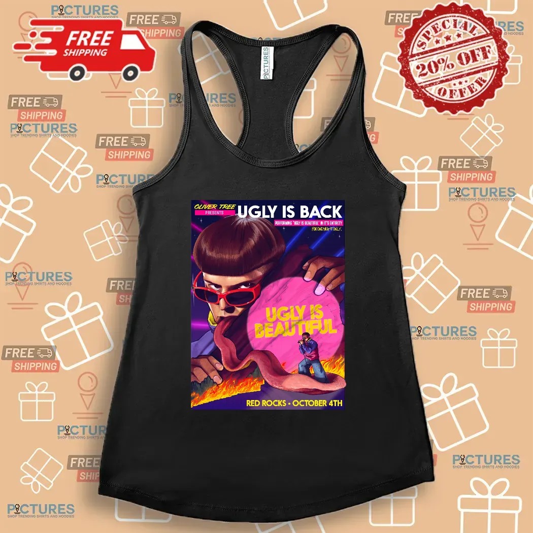 Oliver Tree Ugly Is Back Ugly Is Beautiful Red Rocks October 4th 2025 Concert T Shirt Oliver Tree Ugly Is Back Ugly Is Beautiful Red Rocks October 4th 2025 Concert T Shirt