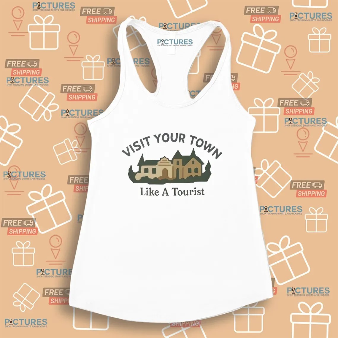 Olivia Rodrigo Wearing Visit Your Town Like A Tourist T Shirt