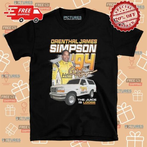 Orenthal James Simpson '94 The Juice Is Loose Racing T Shirt