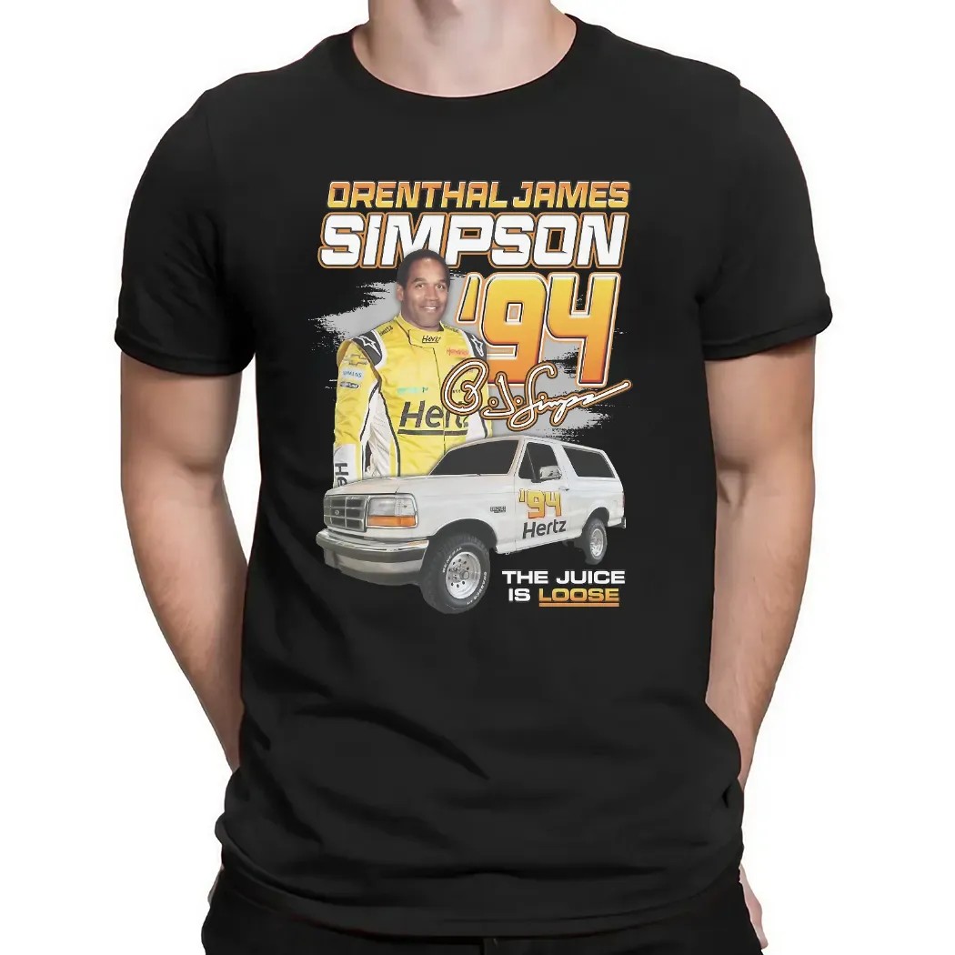 Orenthal James Simpson '94 The Juice Is Loose Racing T Shirt