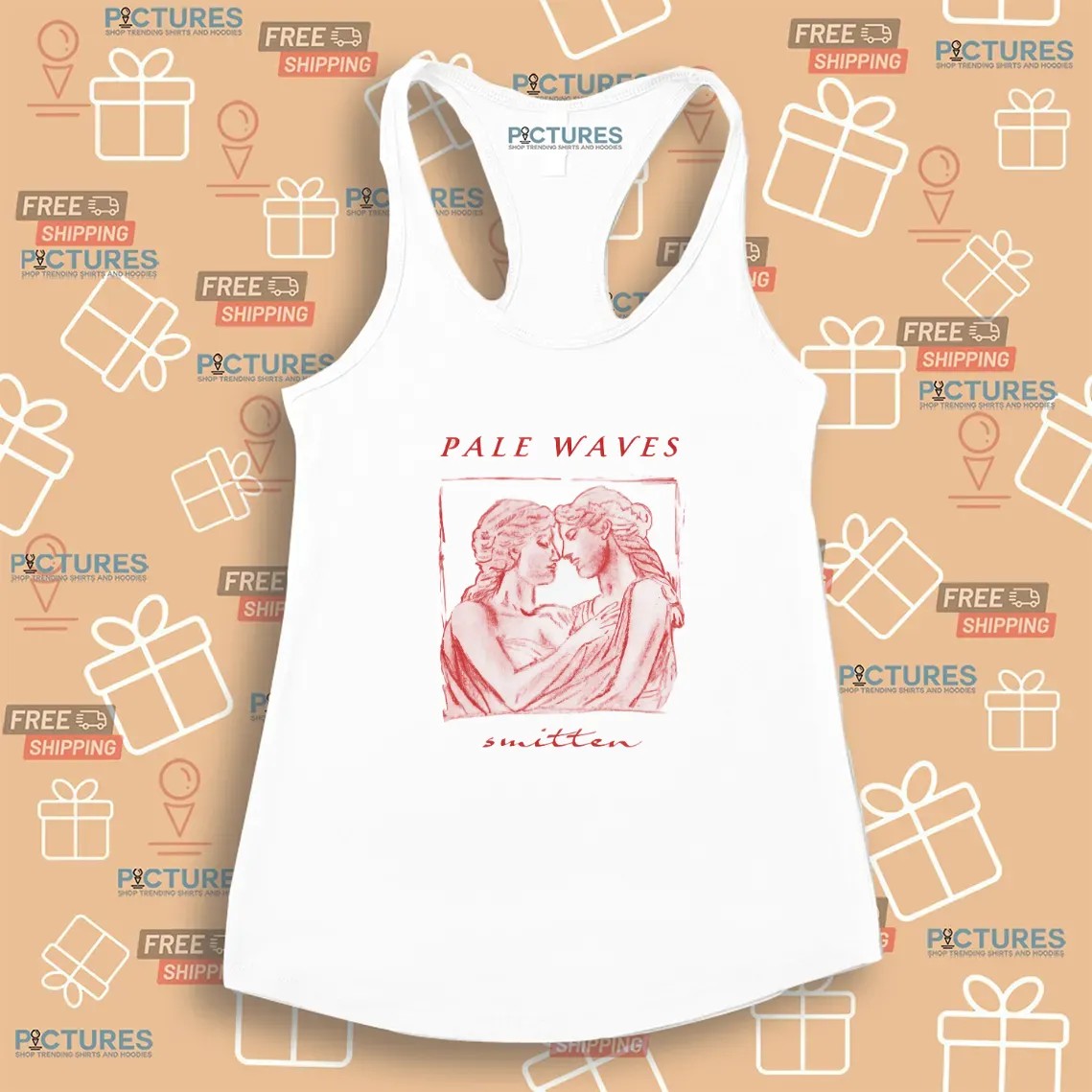 Pale Waves Smitten Slim T Shirt Pale Waves Smitten Slim T Shirt