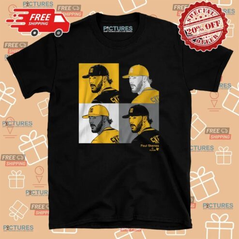 Paul Skenes Pittsburgh Pirates Baseball Collage Panels T Shirt