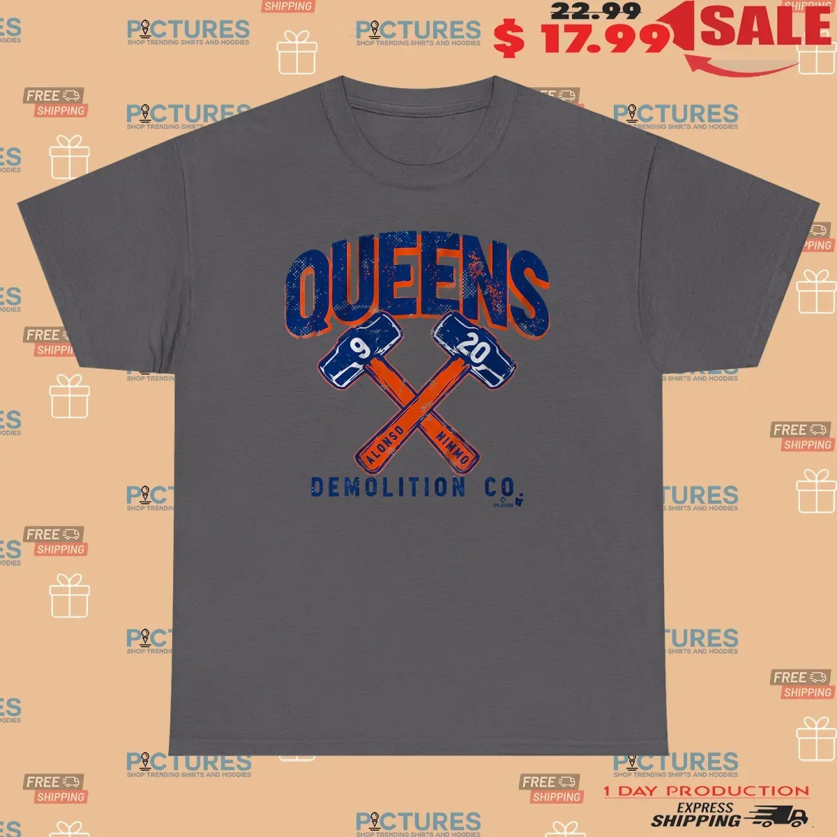 Pete Alonso and Brandon Nimmo Queens Demolition Co T Shirt