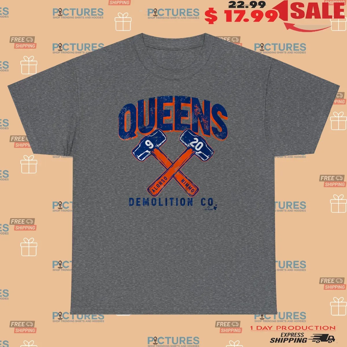 Pete Alonso and Brandon Nimmo Queens Demolition Co T Shirt