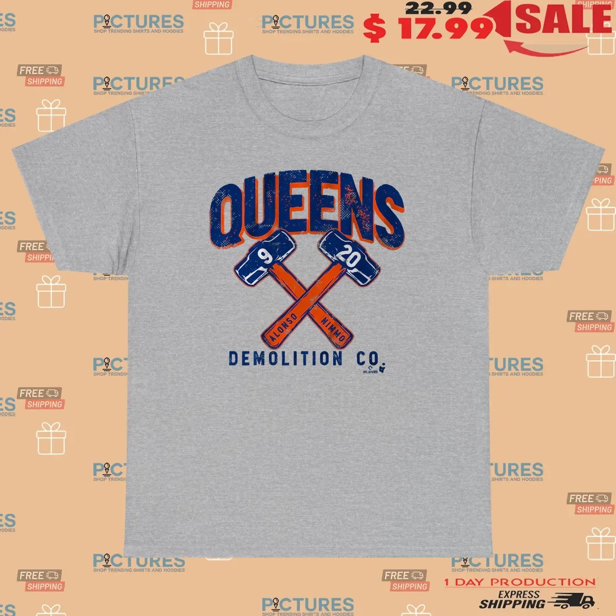 Pete Alonso and Brandon Nimmo Queens Demolition Co T Shirt