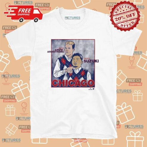 Pete Crow-Armstrong and Seiya Suzuki Chicago Cubs Step Brothers Family Portrait T Shirt