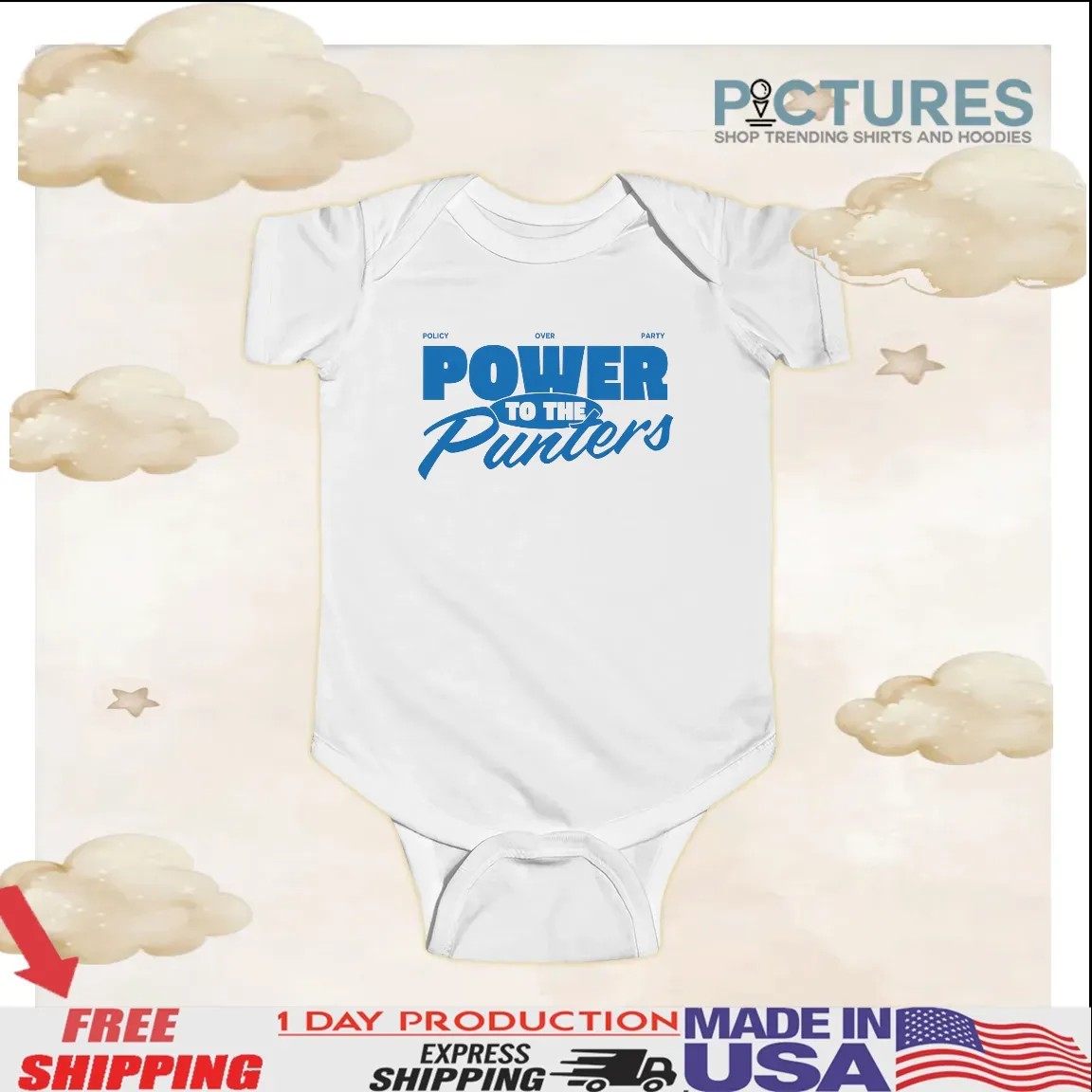 Policy Over Party Power To The Punters Punter's Politics T Shirt