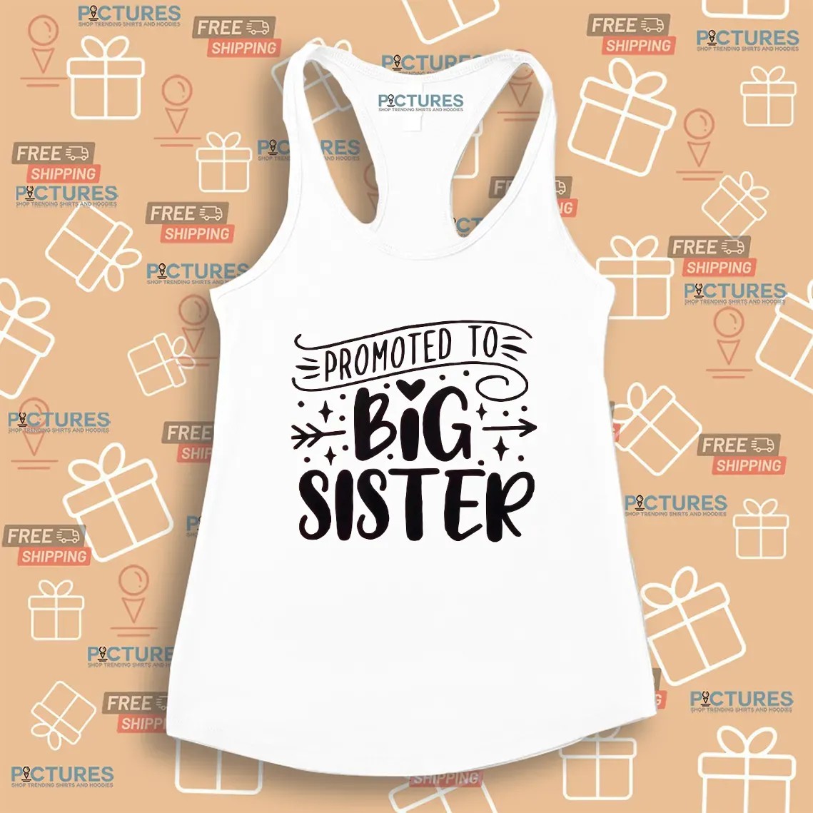 Promoted To Big Sister Baby Announcement T Shirt Promoted To Big Sister Baby Announcement T Shirt
