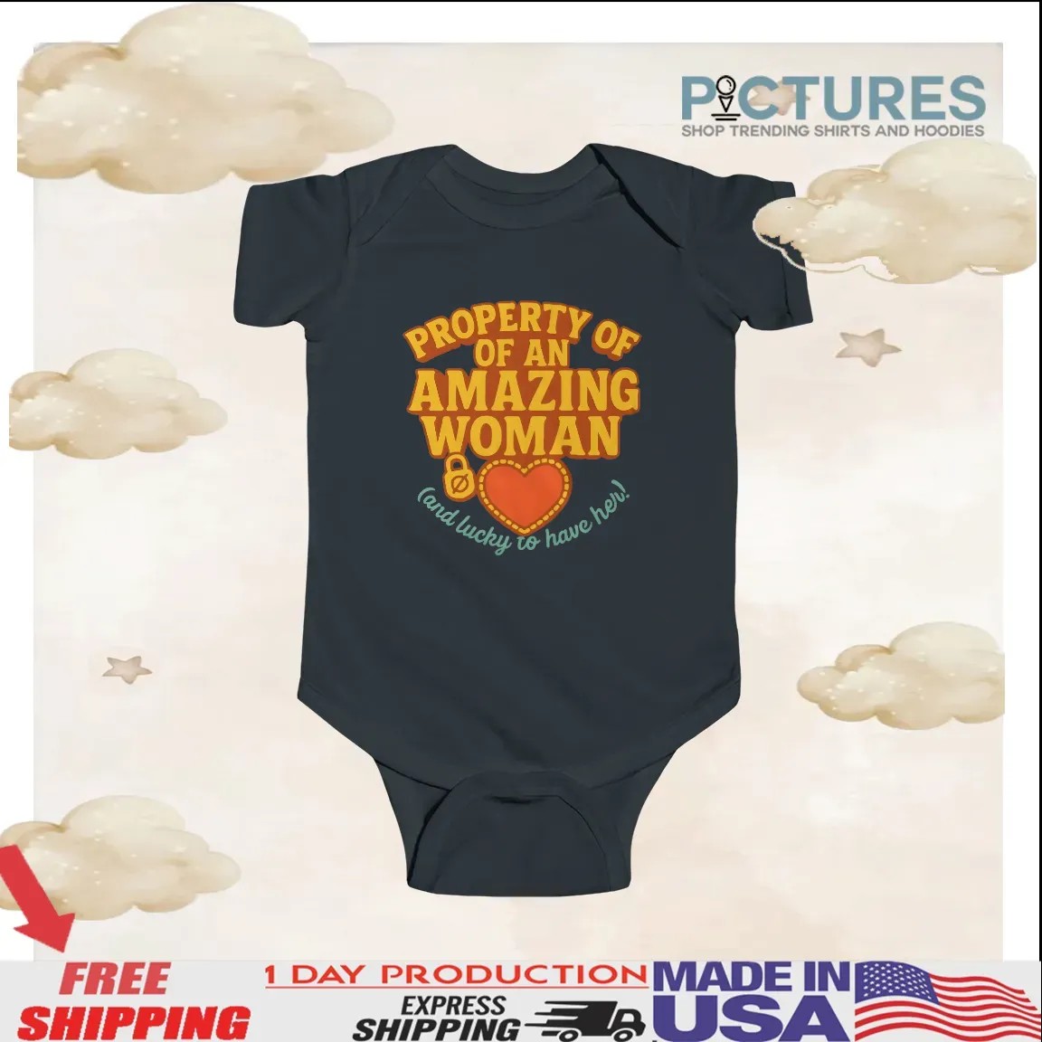 Property Of An Amazing Woman And Lucky To Have Her Gift for Boyfriend or Husband T Shirt