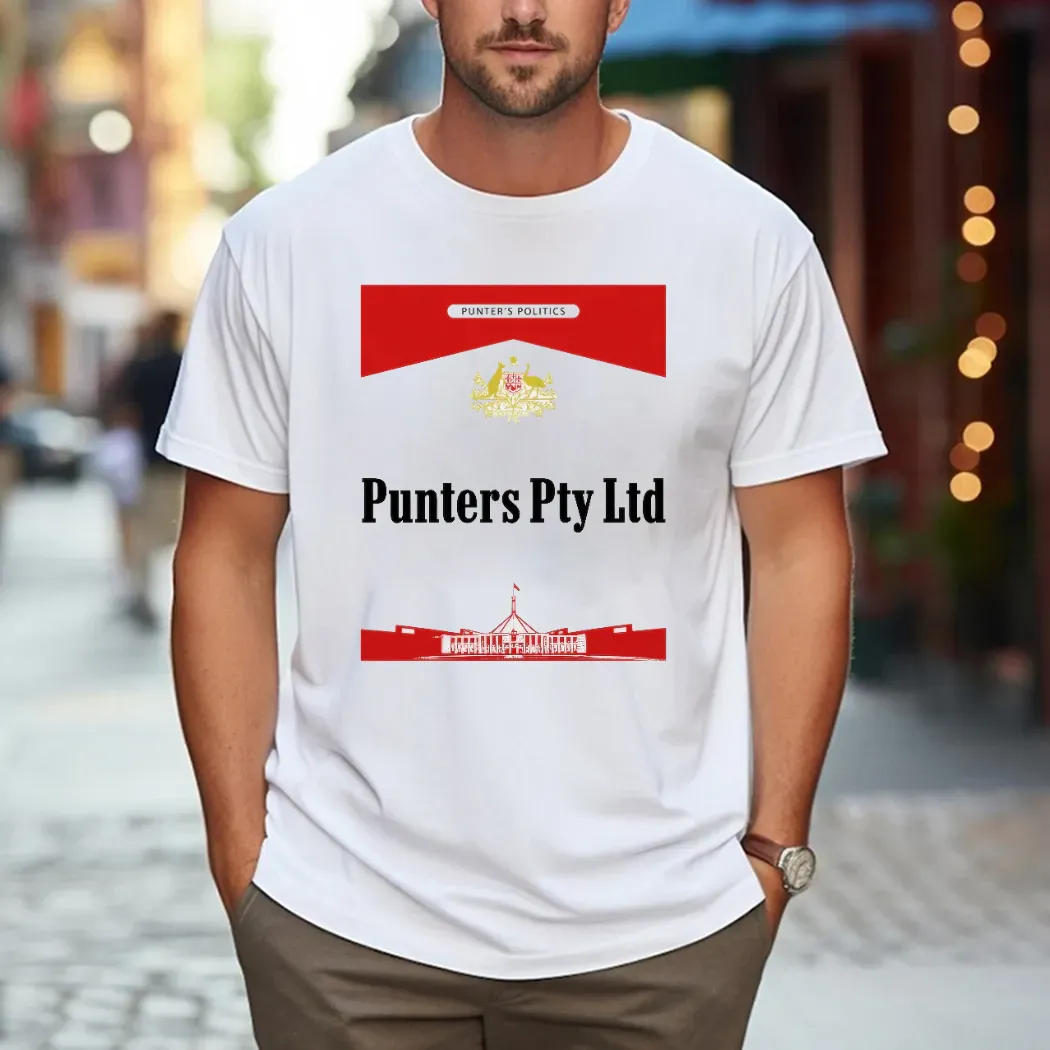 Punters Politics Punter s Lobbyist Uniform Marlboro T-Shirt 2 Punters Politics Punters Pty Ltd Marlboro T Shirt 3 Picturestees Customized Gifts