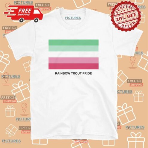 Rainbow Trout Fish Pride Flag T Shirt