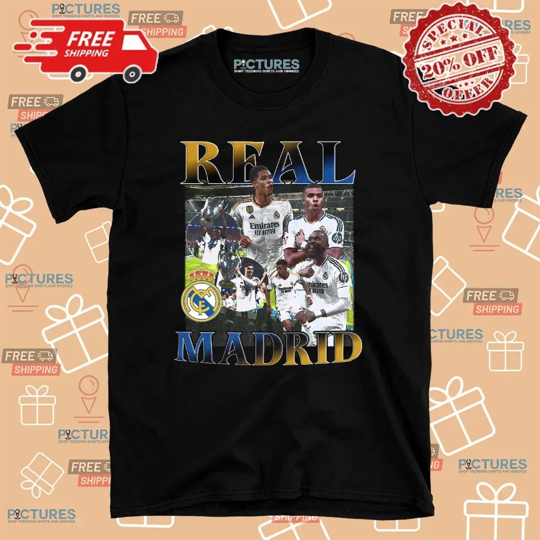 Real Madrid Champions Vintage Bootleg T Shirt