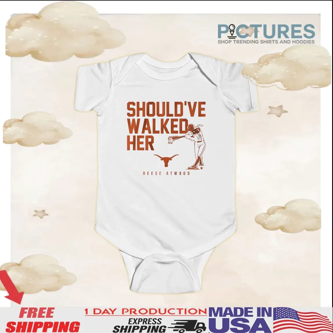 Reese Atwood Texas Longhorn Softball Should've Walked Her T Shirt