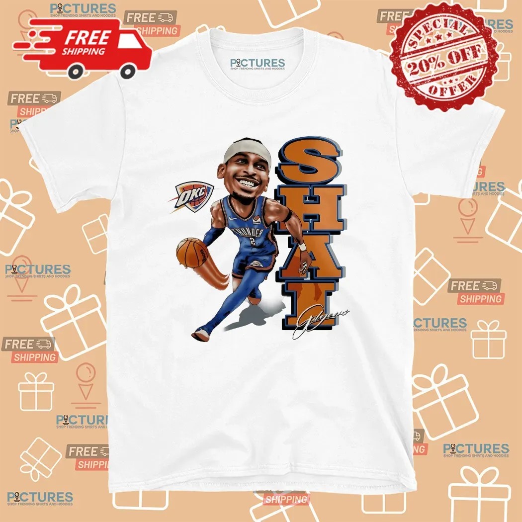 SGA Shai Gilgeous-Alexander Caricature Thunder The 2025 NBA Finals MVP T Shirt