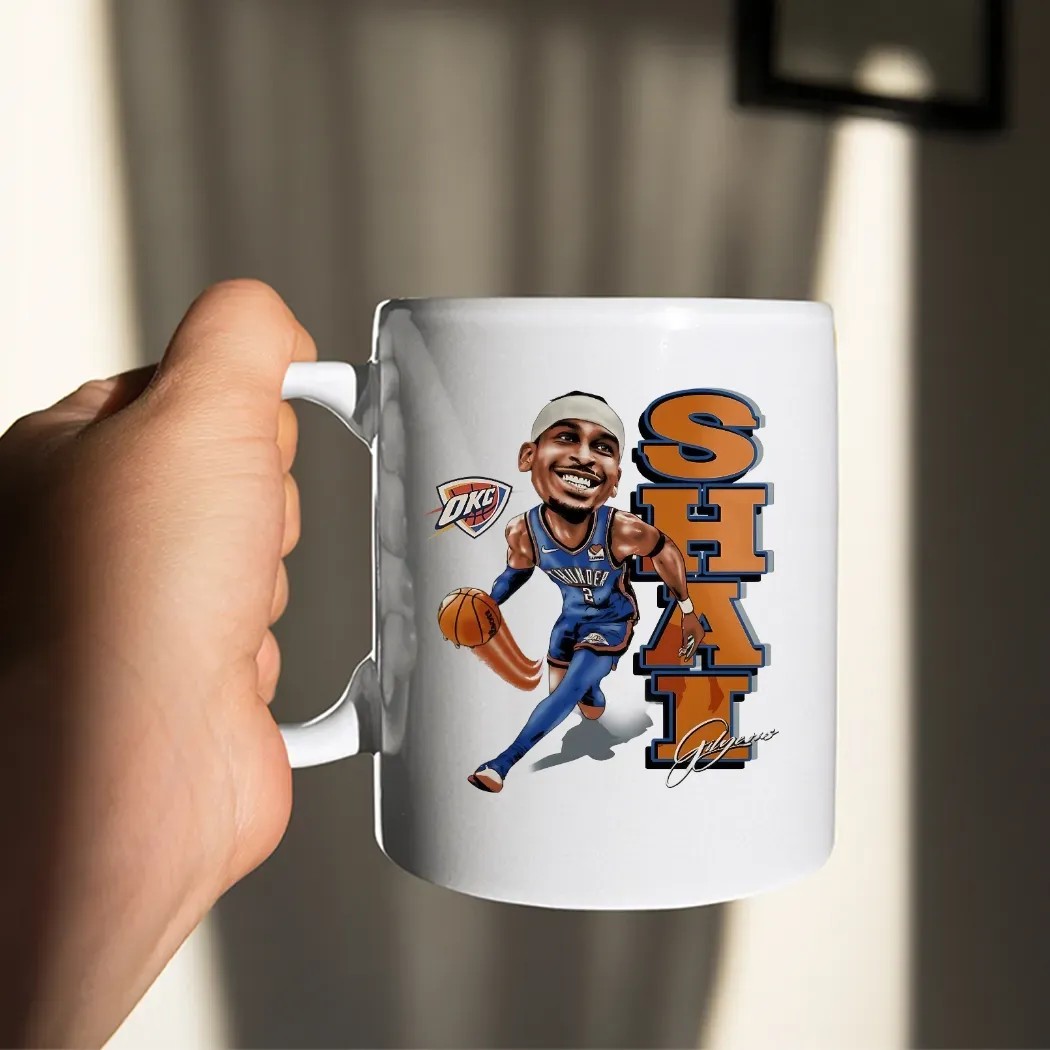 SGA Shai Gilgeous-Alexander Caricature Thunder The 2025 NBA Finals MVP T Shirt