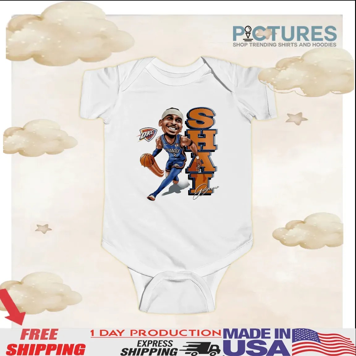 SGA Shai Gilgeous-Alexander Caricature Thunder The 2025 NBA Finals MVP T Shirt