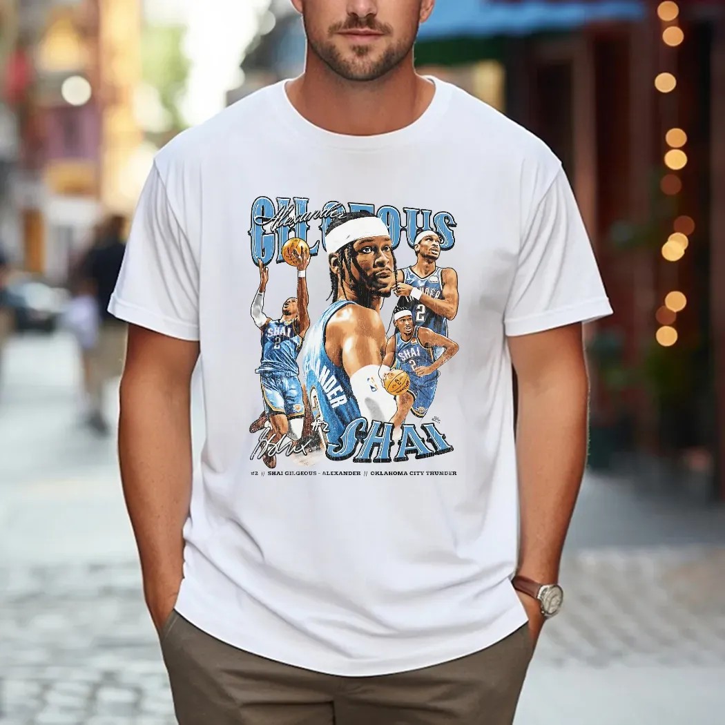 SGA Shai Gilgeous-Alexander Oklahoma City Thunder Vintage Bootleg T Shirt