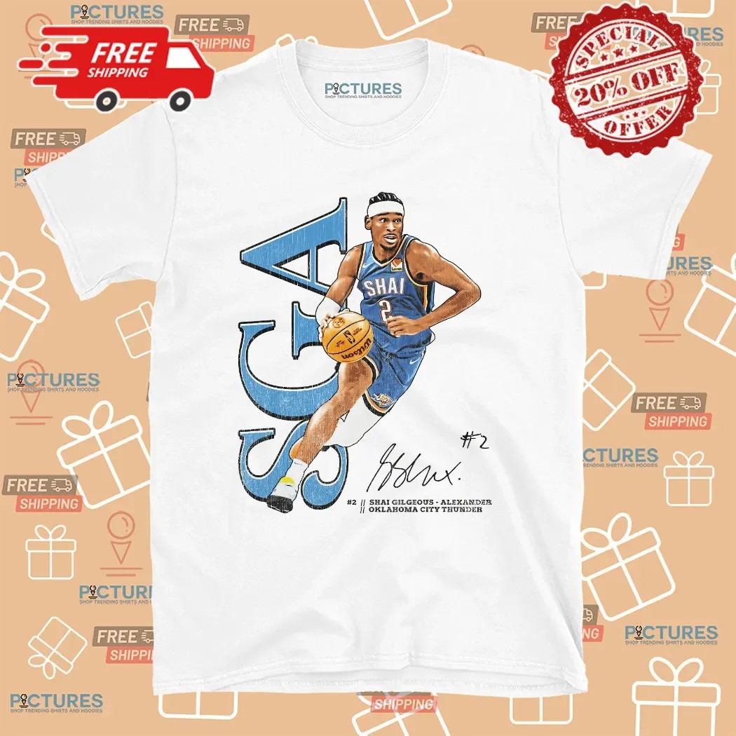 SGA Shai Gilgeous-Alexander Oklahoma City Thunder signature T shirt