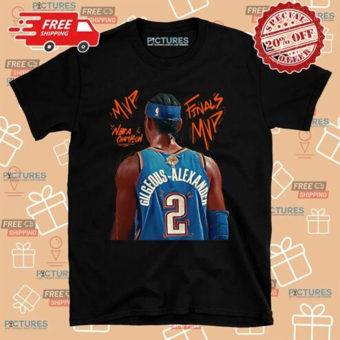 SGA Shai Gilgeous-alexander 2 OKC Thunder Finals MVP NBA Champions 2025 Behind T Shirt