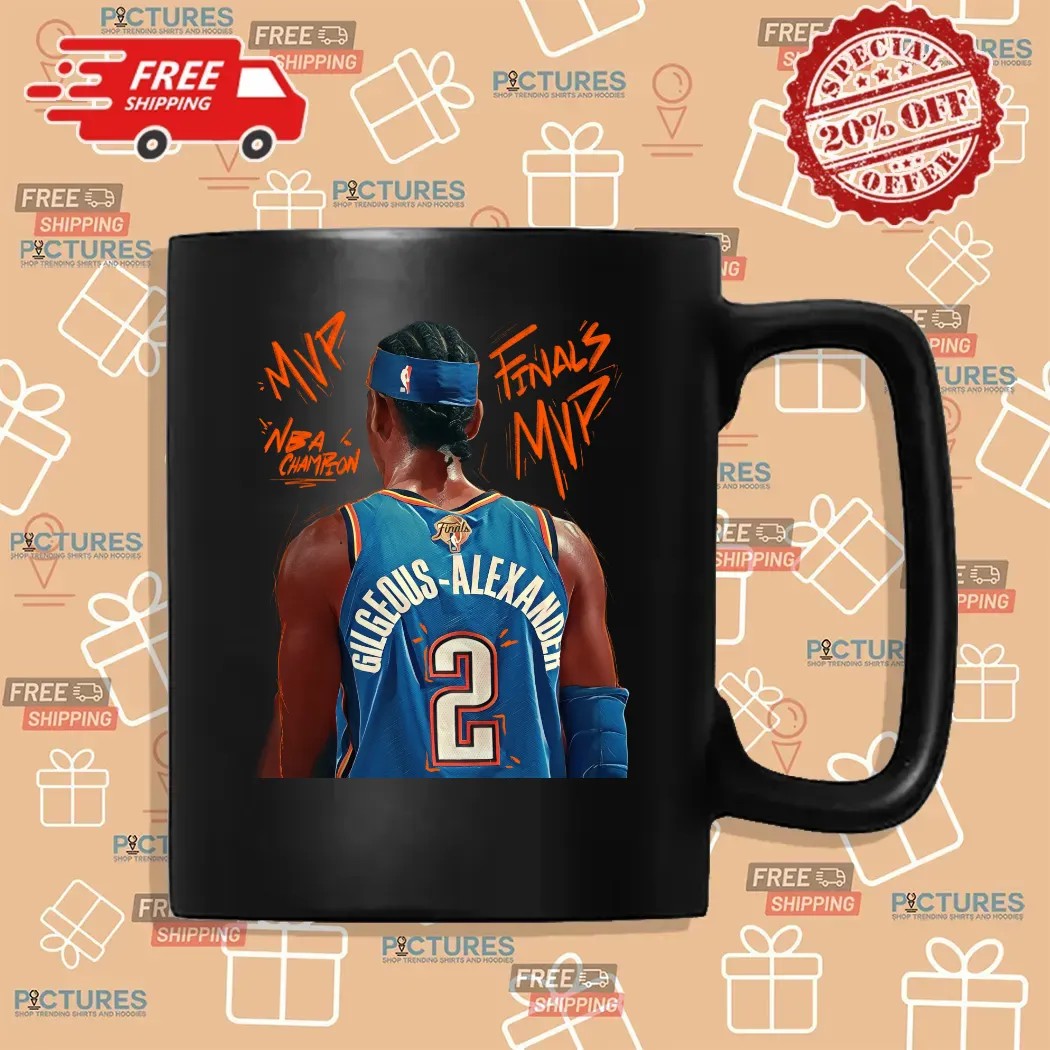 SGA Shai Gilgeous-alexander 2 OKC Thunder Finals MVP NBA Champions 2025 Behind T Shirt
