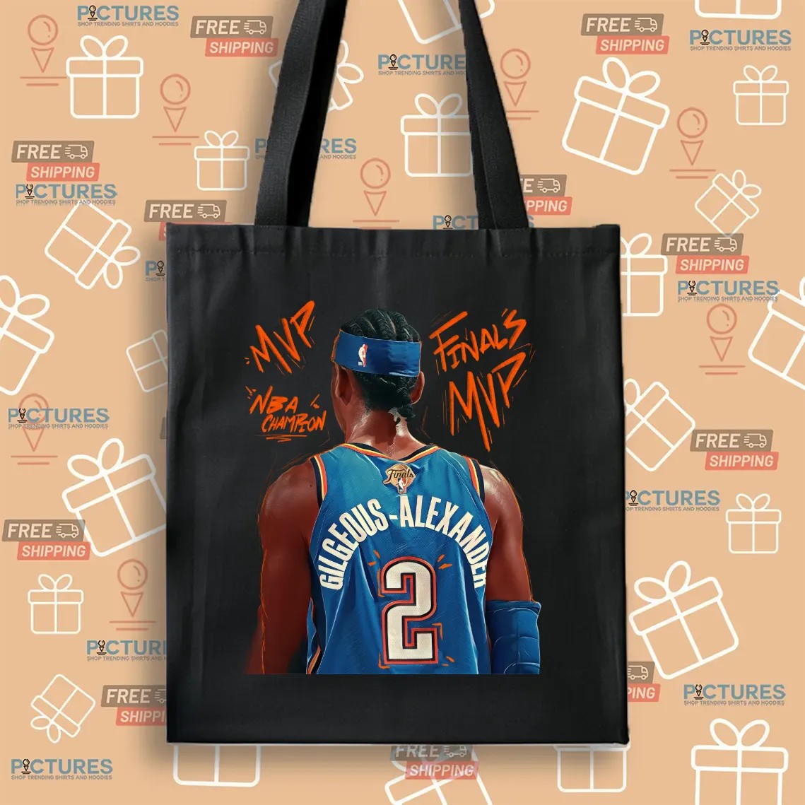 SGA Shai Gilgeous-alexander 2 OKC Thunder Finals MVP NBA Champions 2025 Behind T Shirt