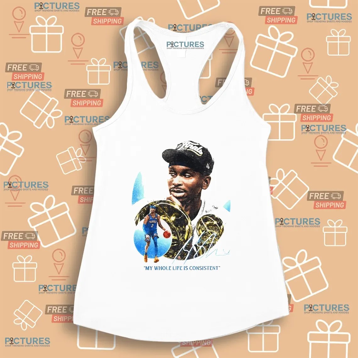SGA Shai Gilgeous-alexander OKC My Whole Life Is Consitent Signature The 2025 NBA Finals MVP T Shirt