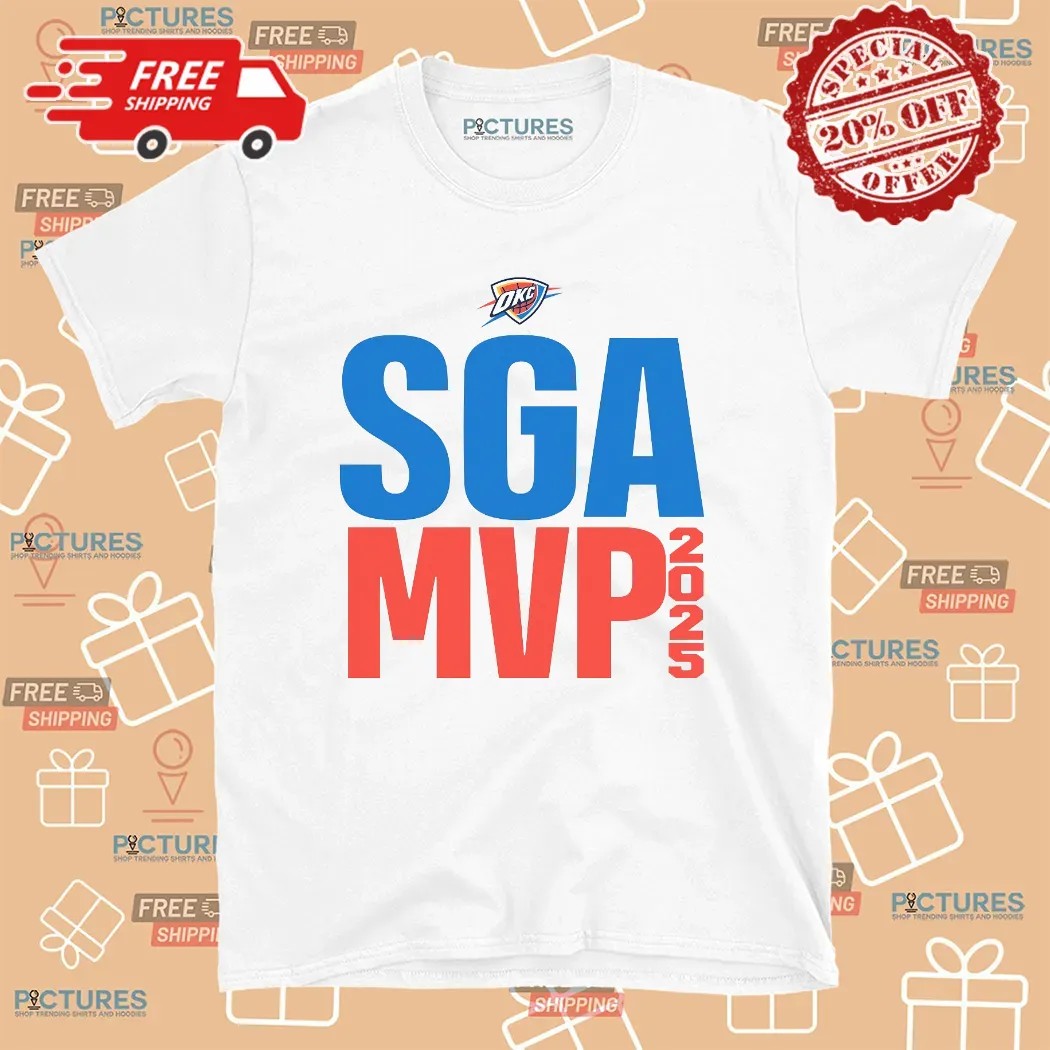 SGA Shai Gilgeous Alexander OKC Thunder 2025 NBA MVP Text T Shirt