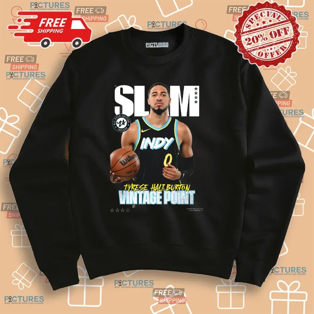 SLAM Cover Tyrese Haliburton NBA Playoff All-Star Vol 4 Vintage Point T Shirt