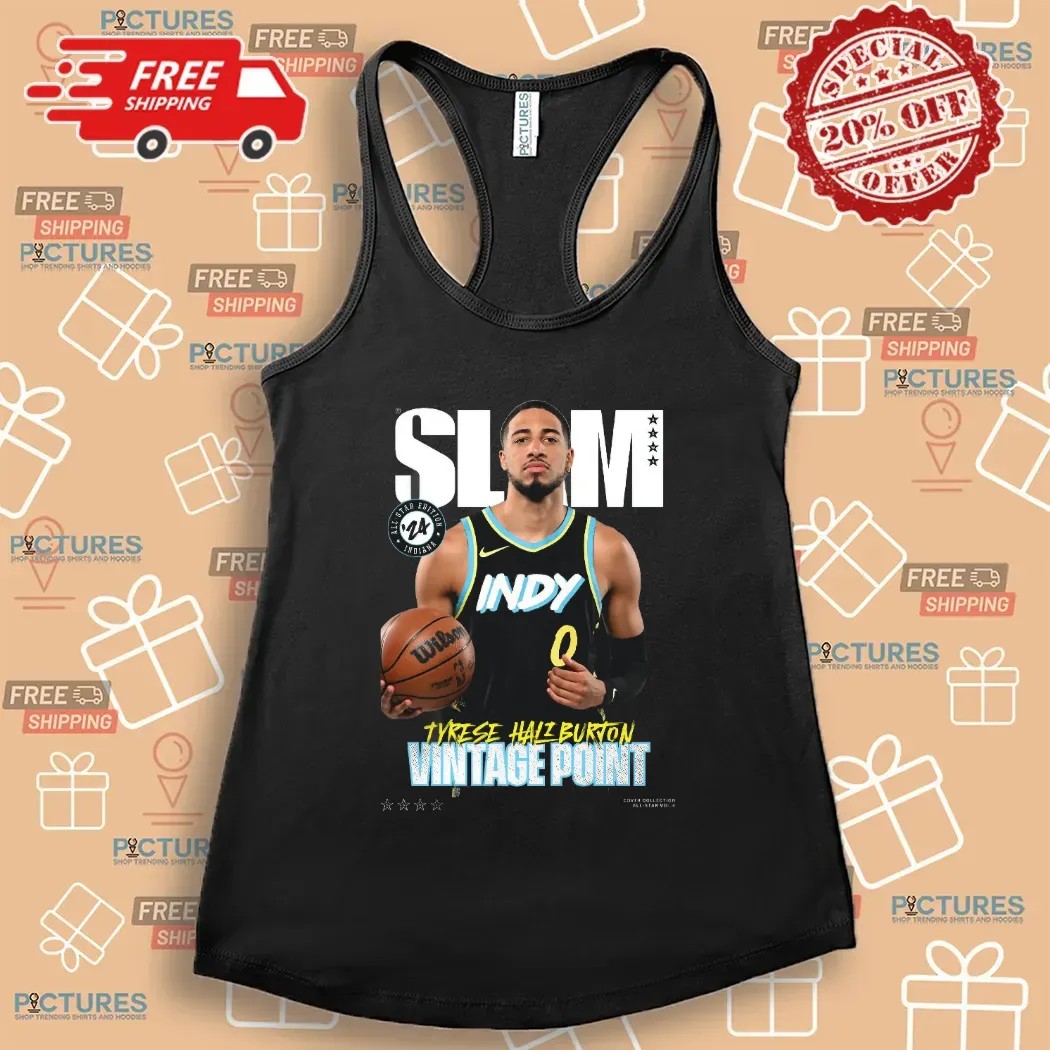 SLAM Cover Tyrese Haliburton NBA Playoff All-Star Vol 4 Vintage Point T Shirt