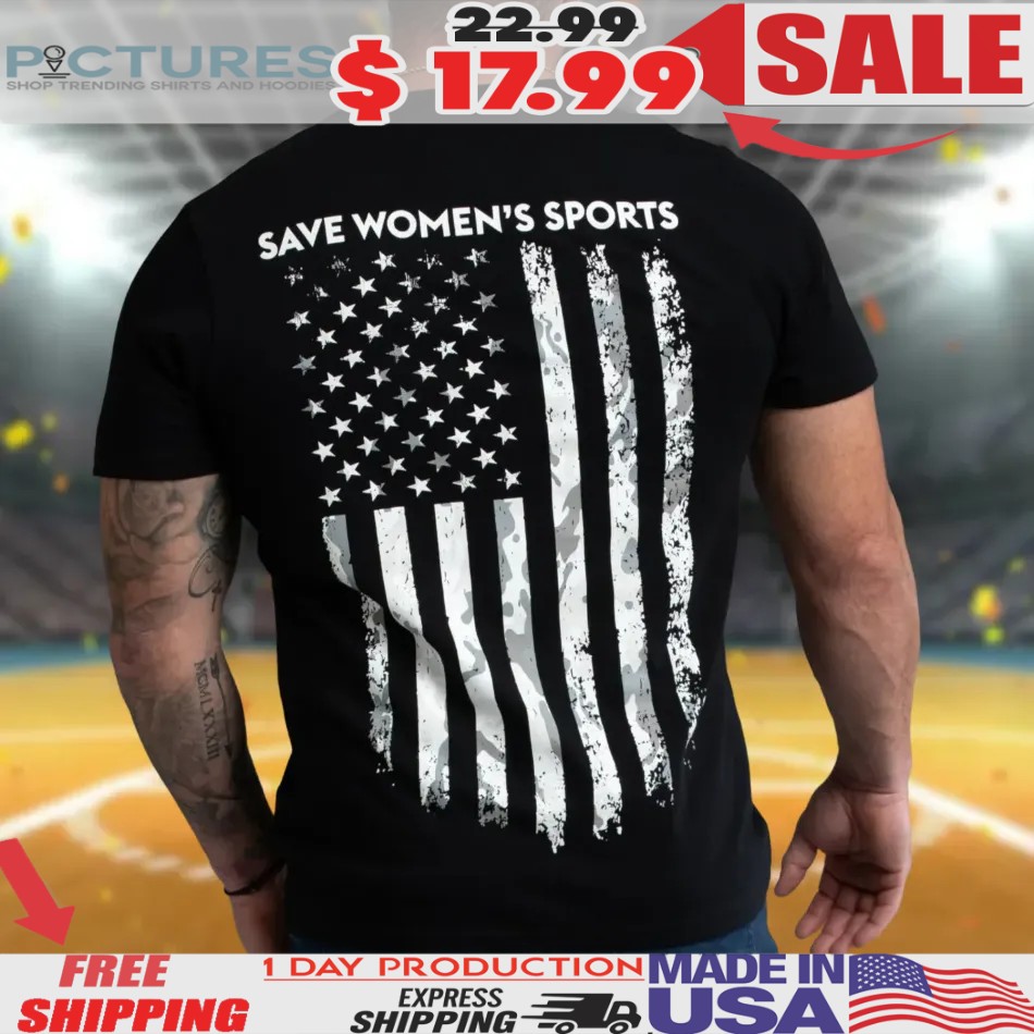Save Women's Sports Loud and Proud Patriot T Shirt