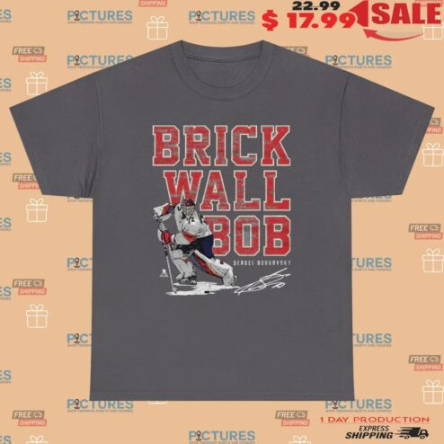 Sergei Bobrovsky Florida Panthers Brick Wall Bob Signature T Shirt