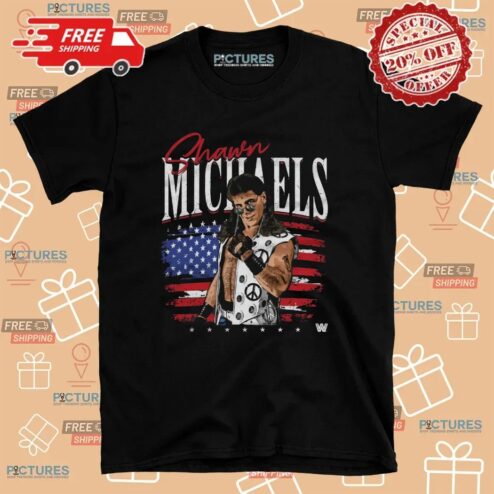 Shawn Michaels American Flag T Shirt