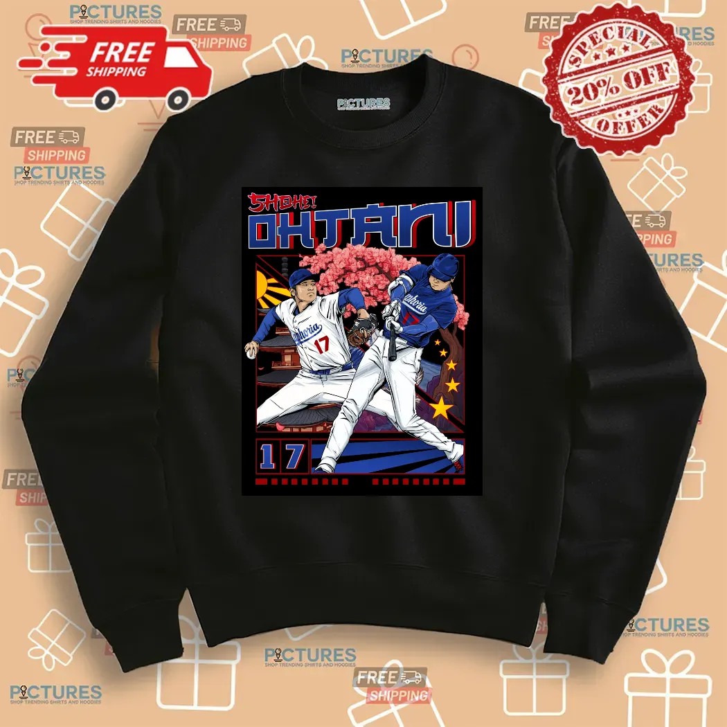 Shohei Ohtani Los Angeles Dodgers Baseball Cherry Blossom National League West 2025 Comic Style T Shirt