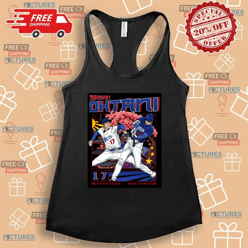 Shohei Ohtani Los Angeles Dodgers Baseball Cherry Blossom National League West 2025 Comic Style T Shirt
