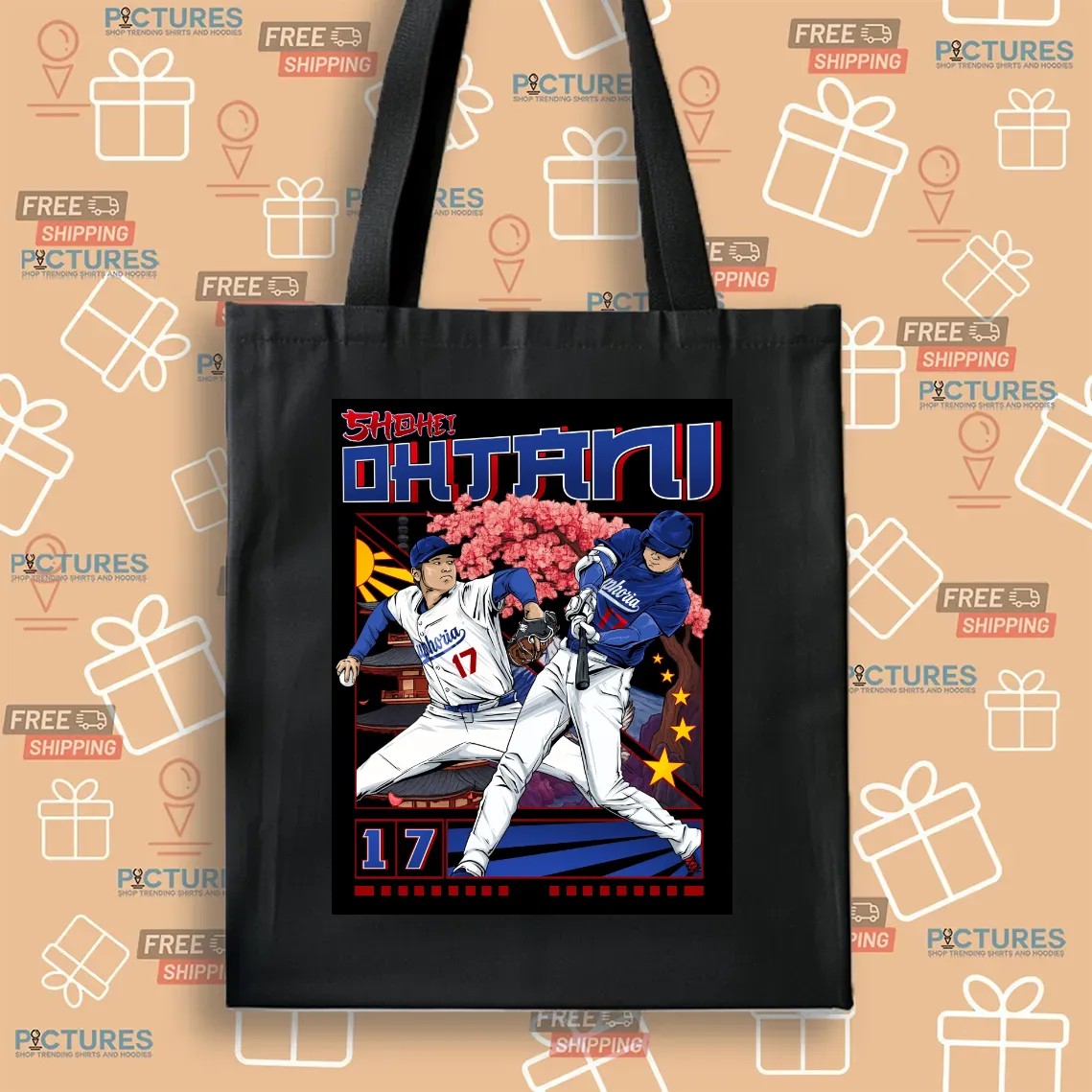 Shohei Ohtani Los Angeles Dodgers Baseball Cherry Blossom National League West 2025 Comic Style T Shirt