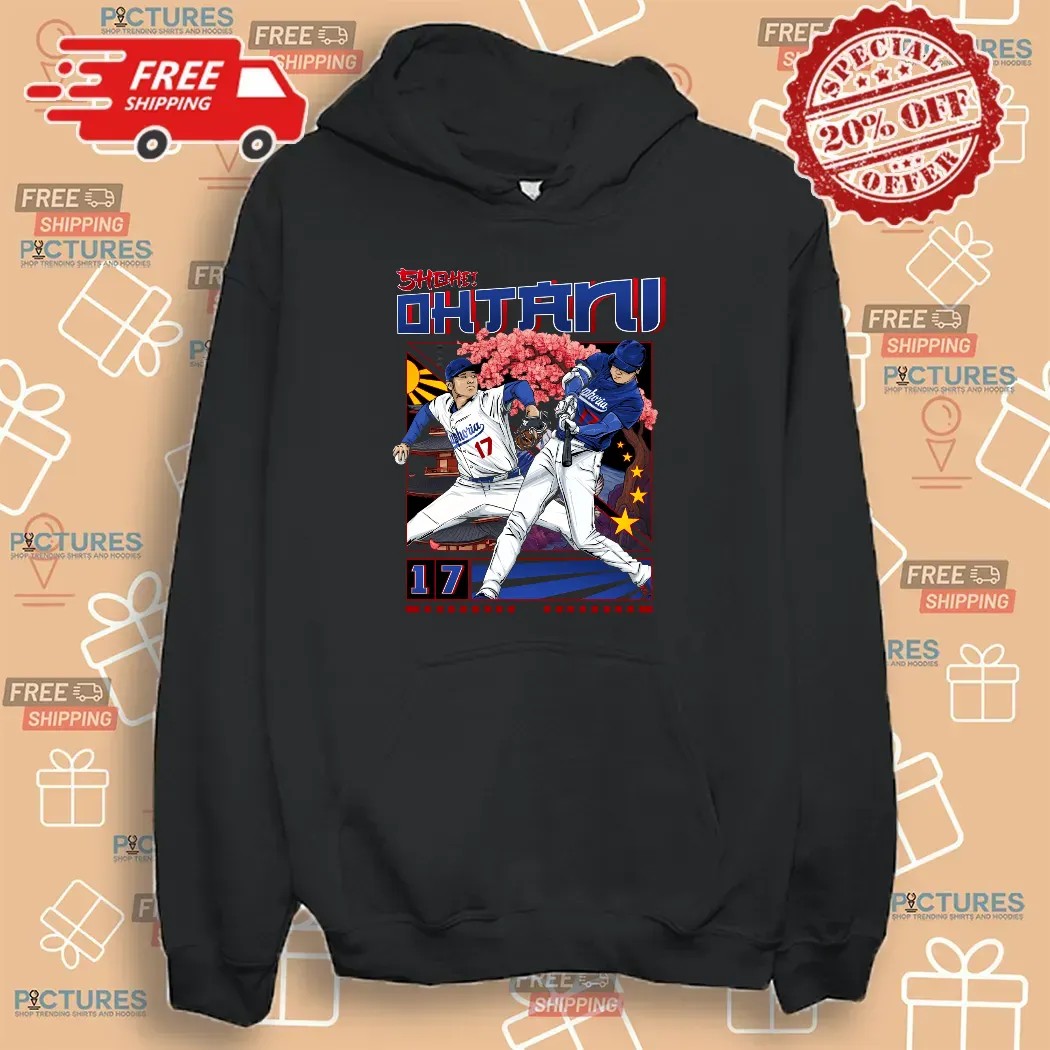 Shohei Ohtani Los Angeles Dodgers Baseball Cherry Blossom National League West 2025 Comic Style T Shirt