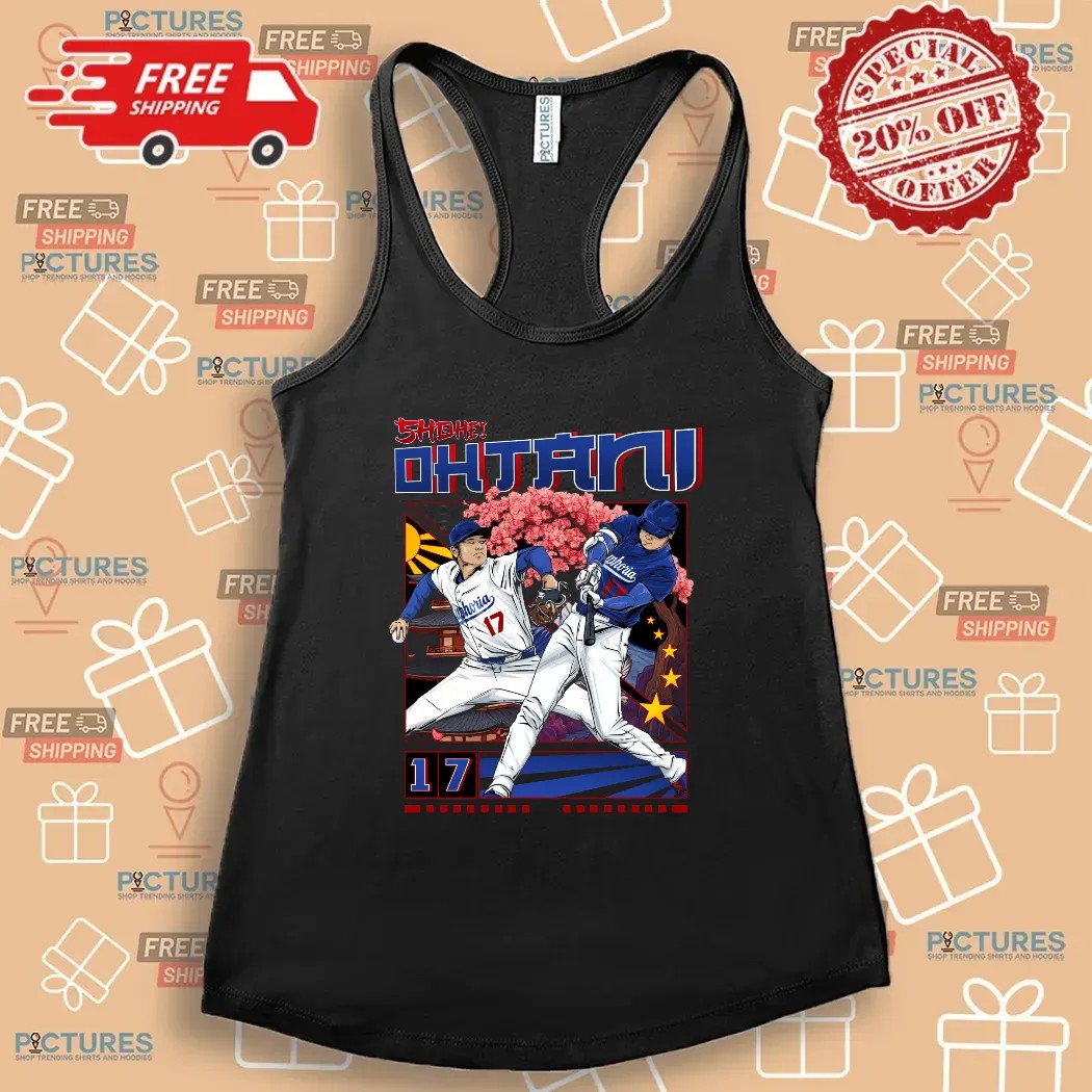 Shohei Ohtani Los Angeles Dodgers Baseball Cherry Blossom National League West 2025 Comic Style T Shirt
