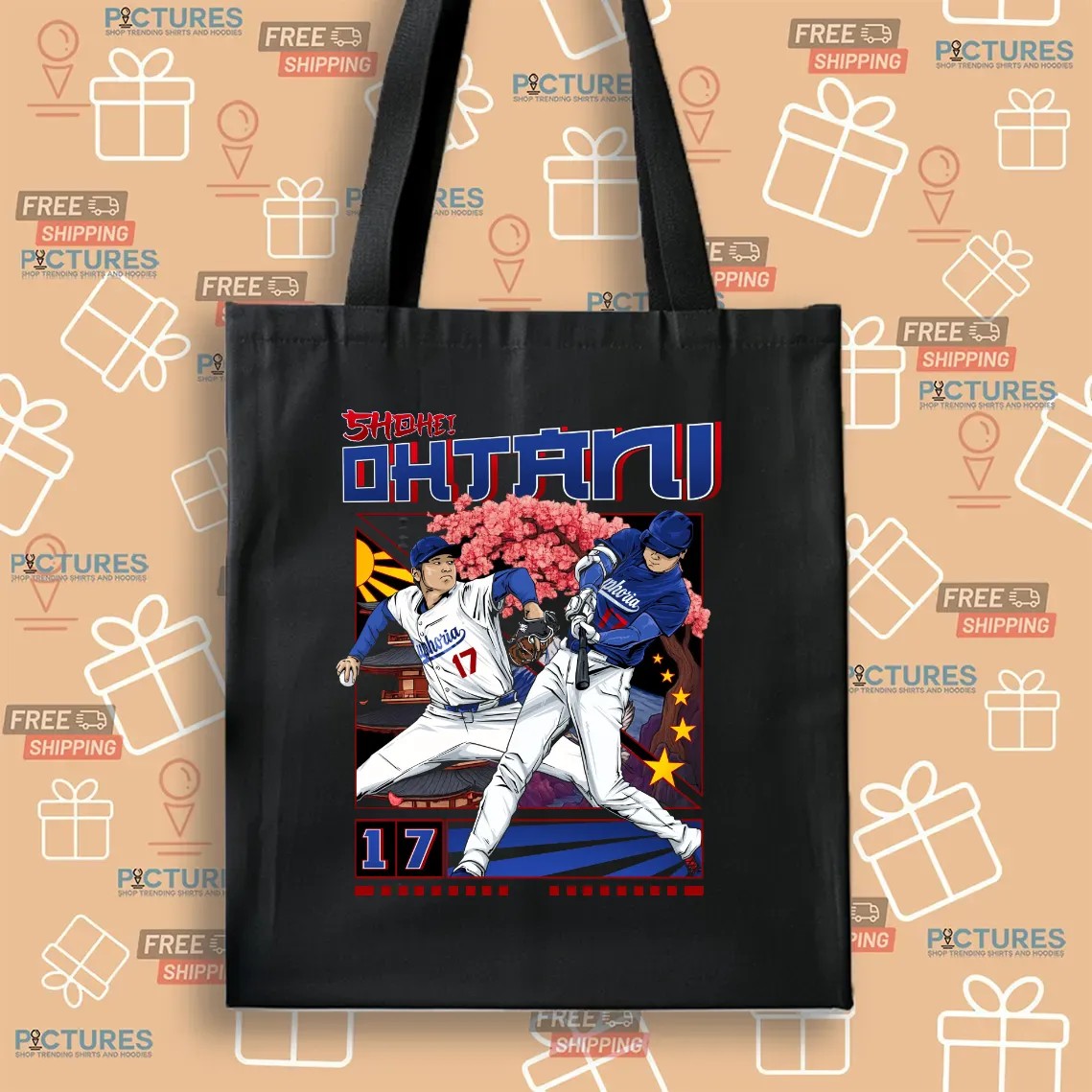 Shohei Ohtani Los Angeles Dodgers Baseball Cherry Blossom National League West 2025 Comic Style T Shirt