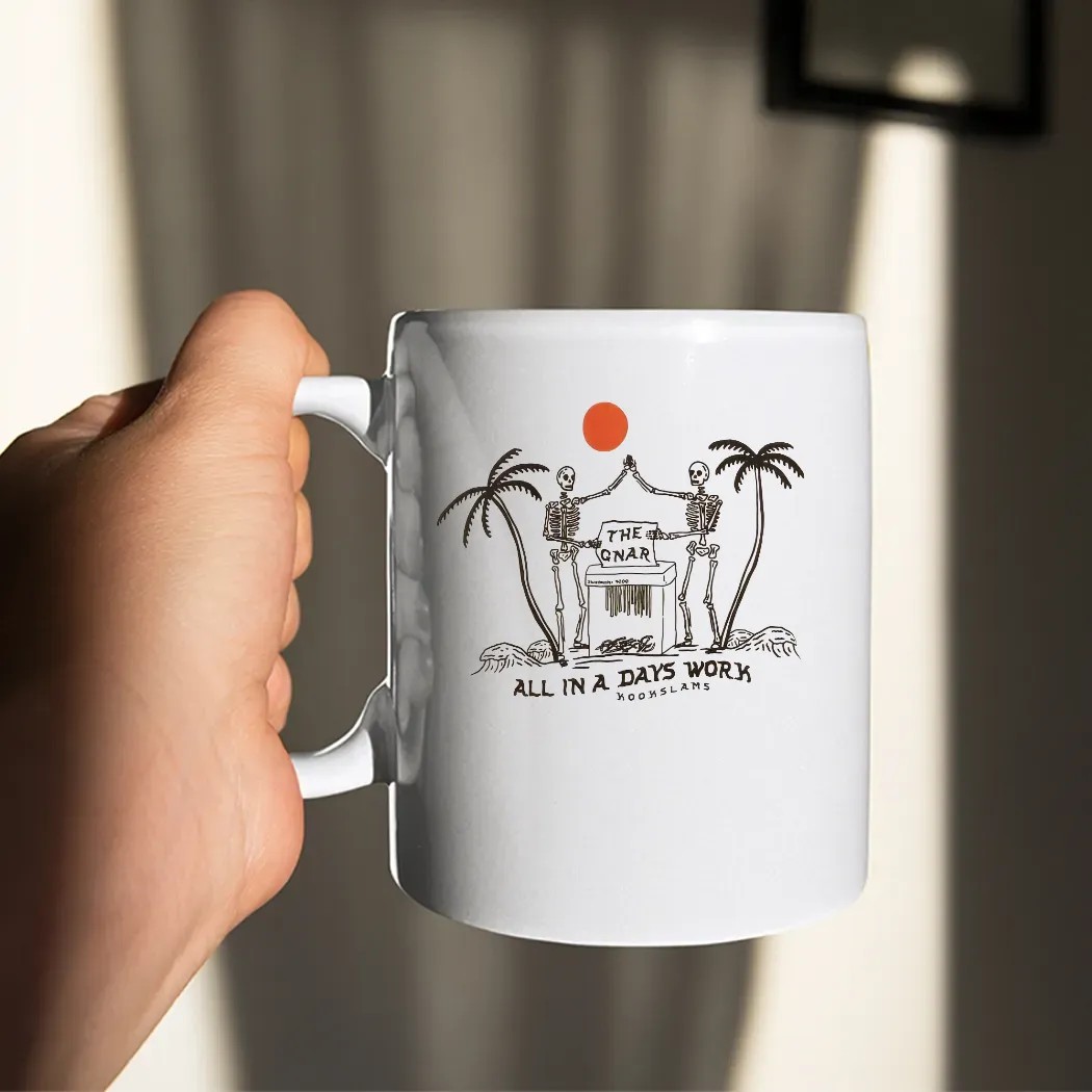 Shred the Gnar All In A Days Work Skeleton T Shirt