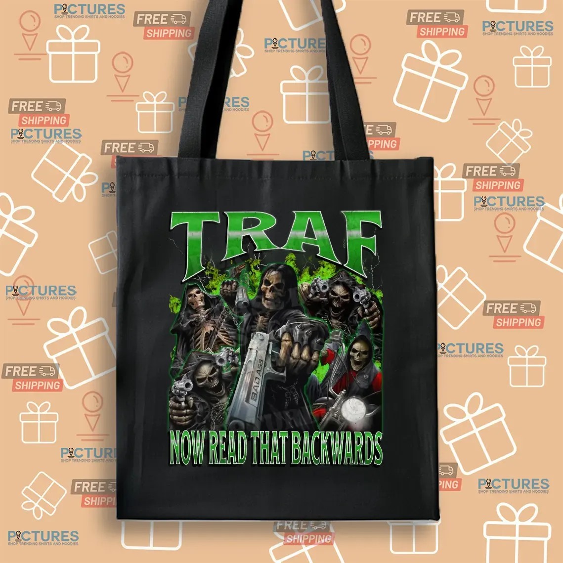 Skeleton Traf Now Read That Backwards Fart Meme Bootleg T Shirt
