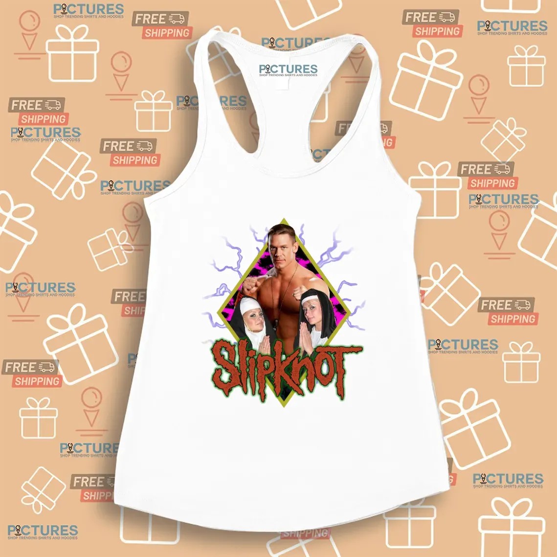 Slipknot John Cena Paris Hilton And Nicole Richie Nuns Our Pleasure Are Shallow T Shirt
