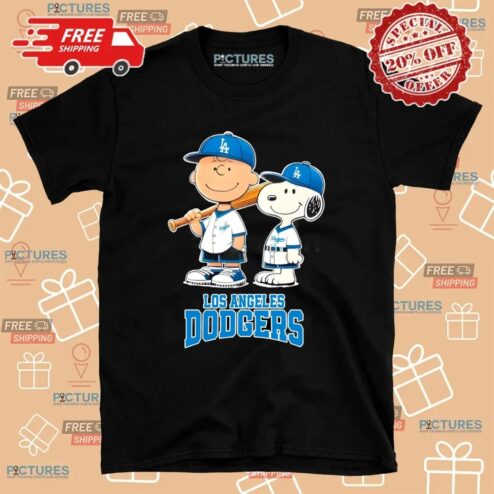 Snoopy Charlie Brown Dodgers Peanuts Style T Shirt