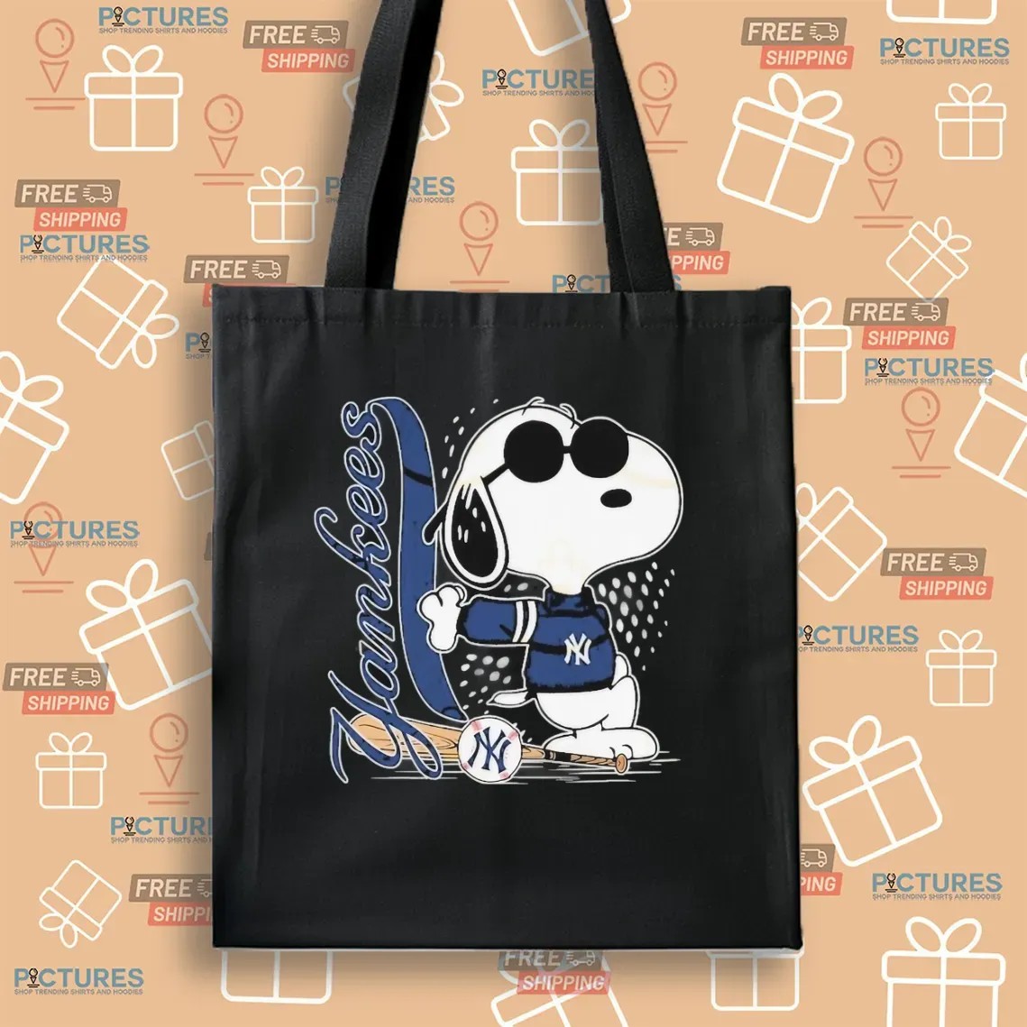 Snoopy The Peanuts New York Yankees Baseball Fan T Shirt