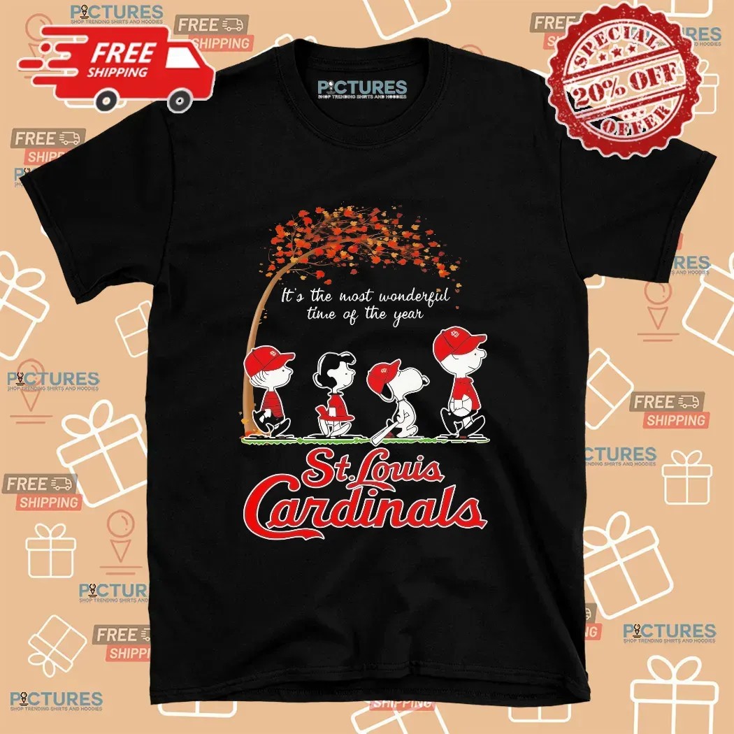 St Louis Cardinals The Peanut It’s The Most Wonderful Time Of The Year Fan T Shirt