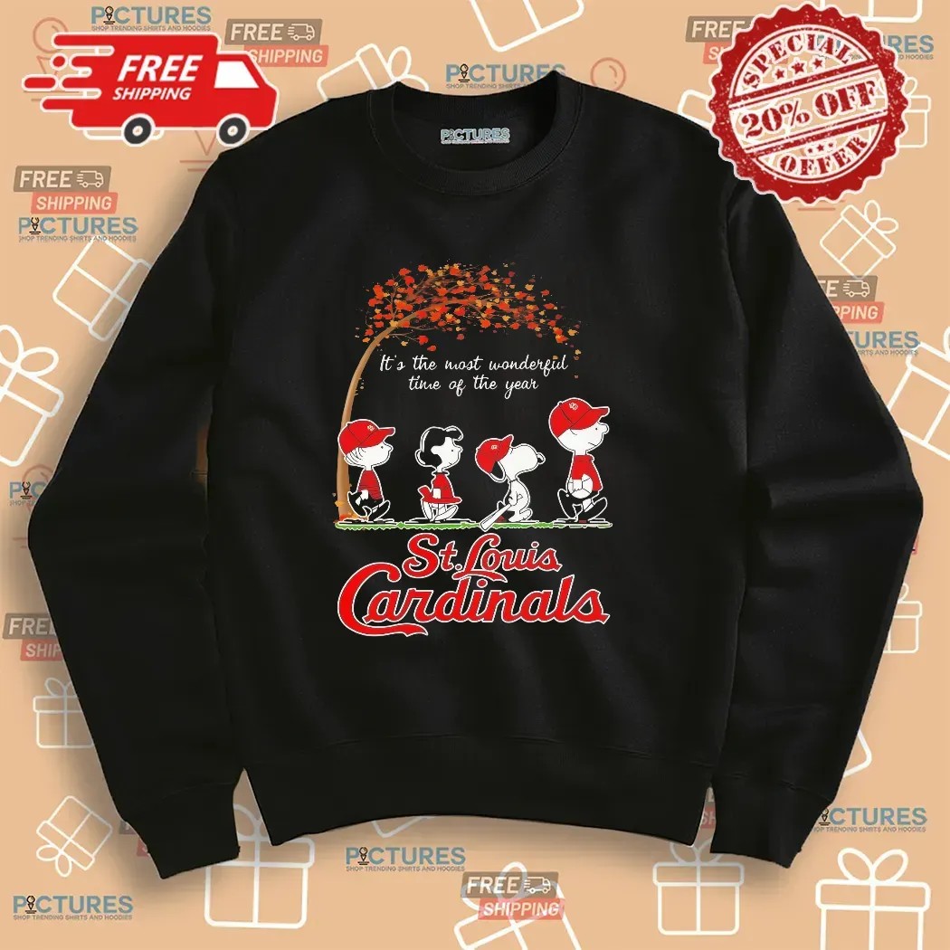 St Louis Cardinals The Peanut It’s The Most Wonderful Time Of The Year Fan T Shirt