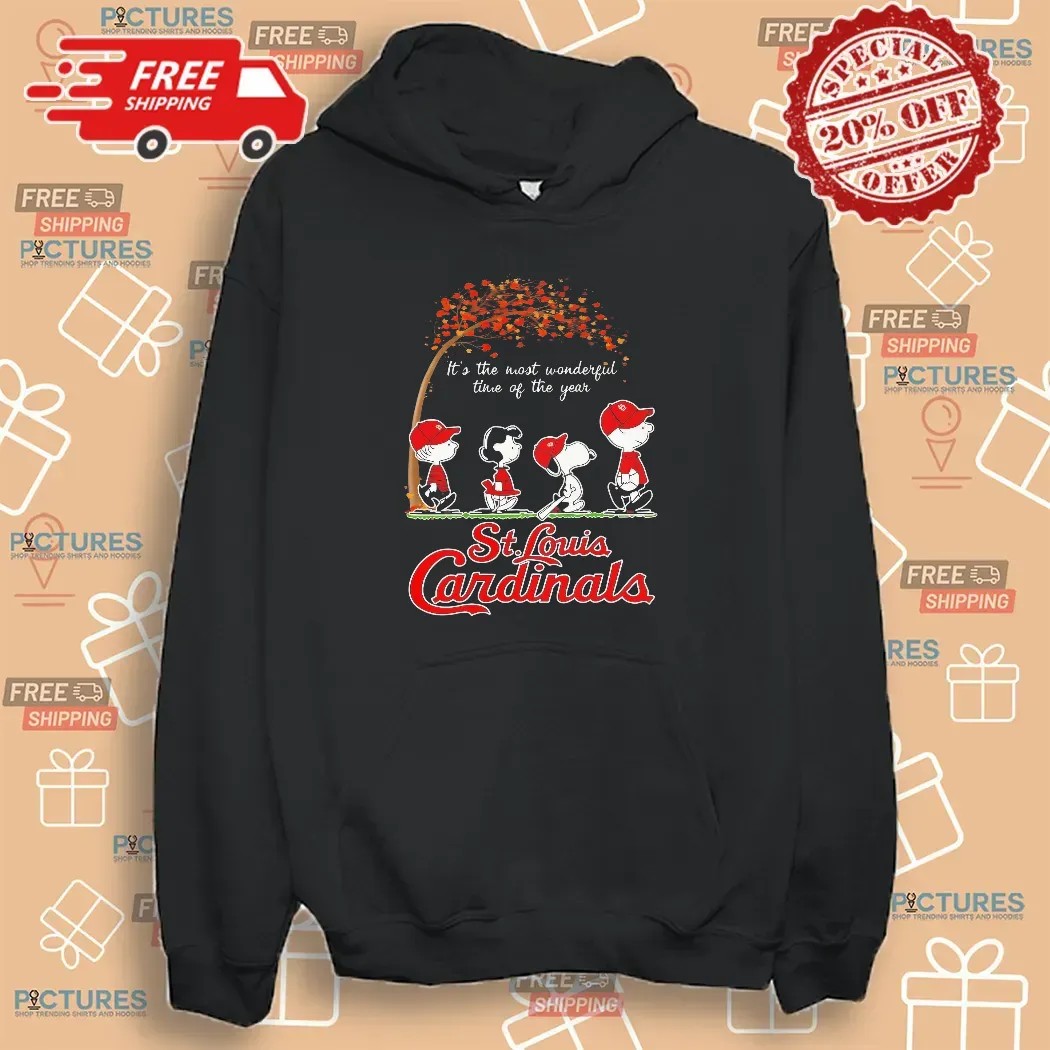 St Louis Cardinals The Peanut It’s The Most Wonderful Time Of The Year Fan T Shirt